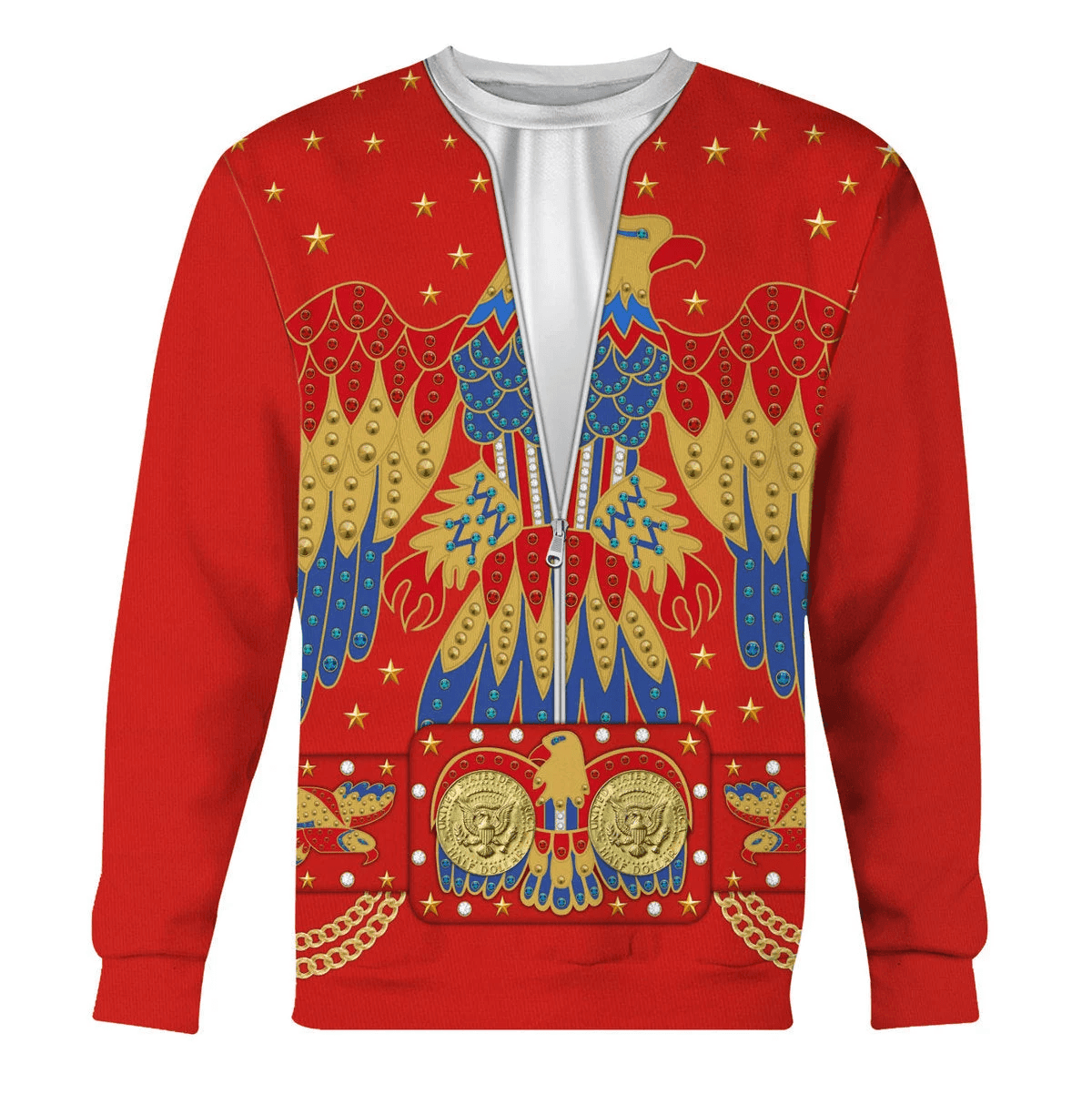 Elvis Presley EAGLE Red Costume Hoodie Sweatshirt T-Shirt Tracksuit