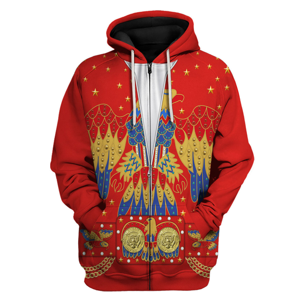 Elvis Presley EAGLE Red Costume Hoodie Sweatshirt T-Shirt Tracksuit