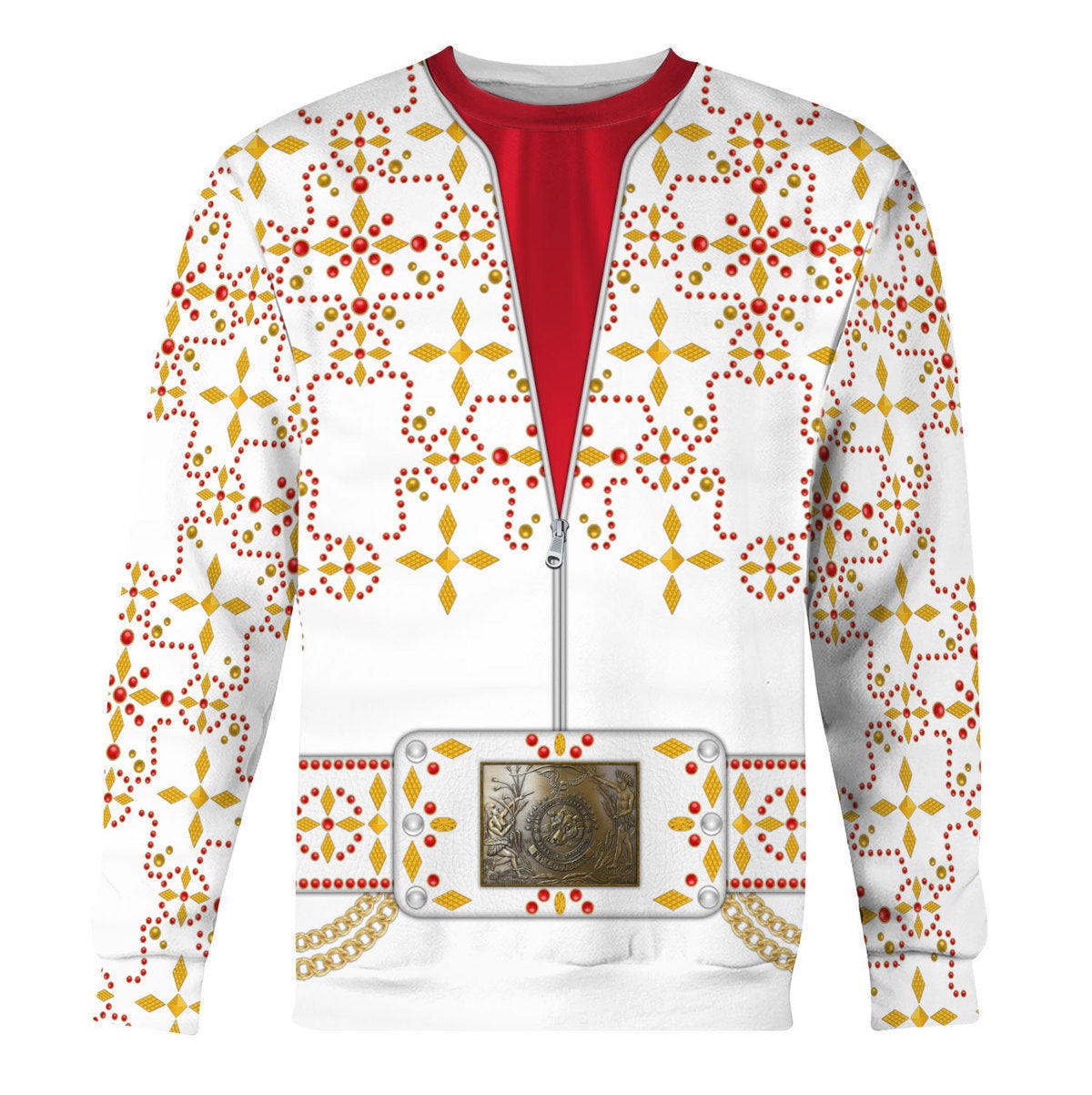 Elvis White Conquistador Jumpsuit Costume Hoodie Sweatshirt T-Shirt Tracksuit