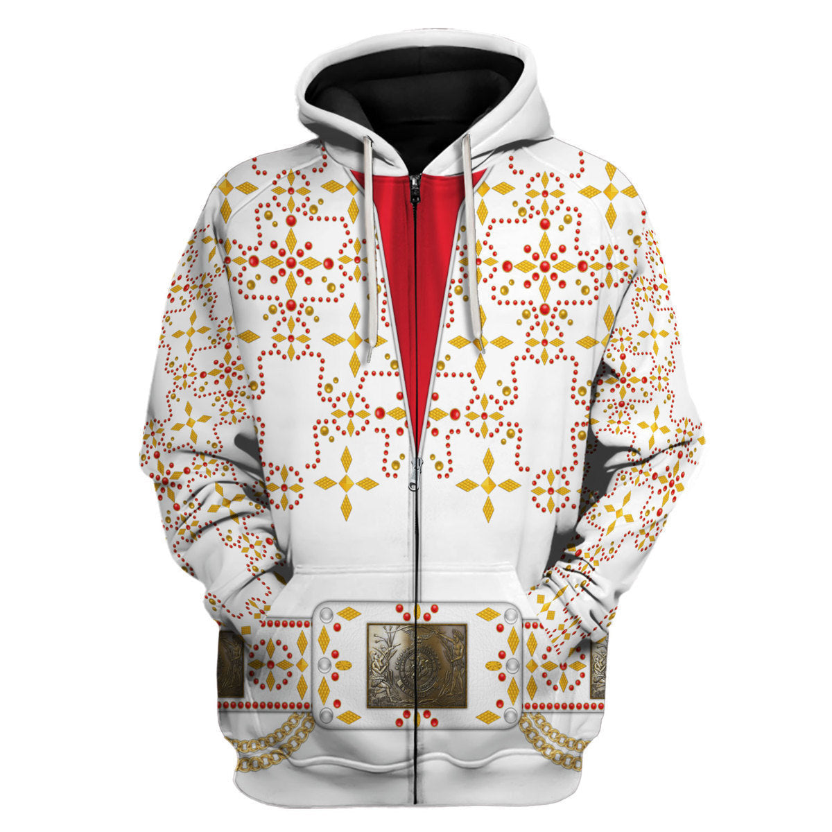 Elvis White Conquistador Jumpsuit Costume Hoodie Sweatshirt T-Shirt Tracksuit