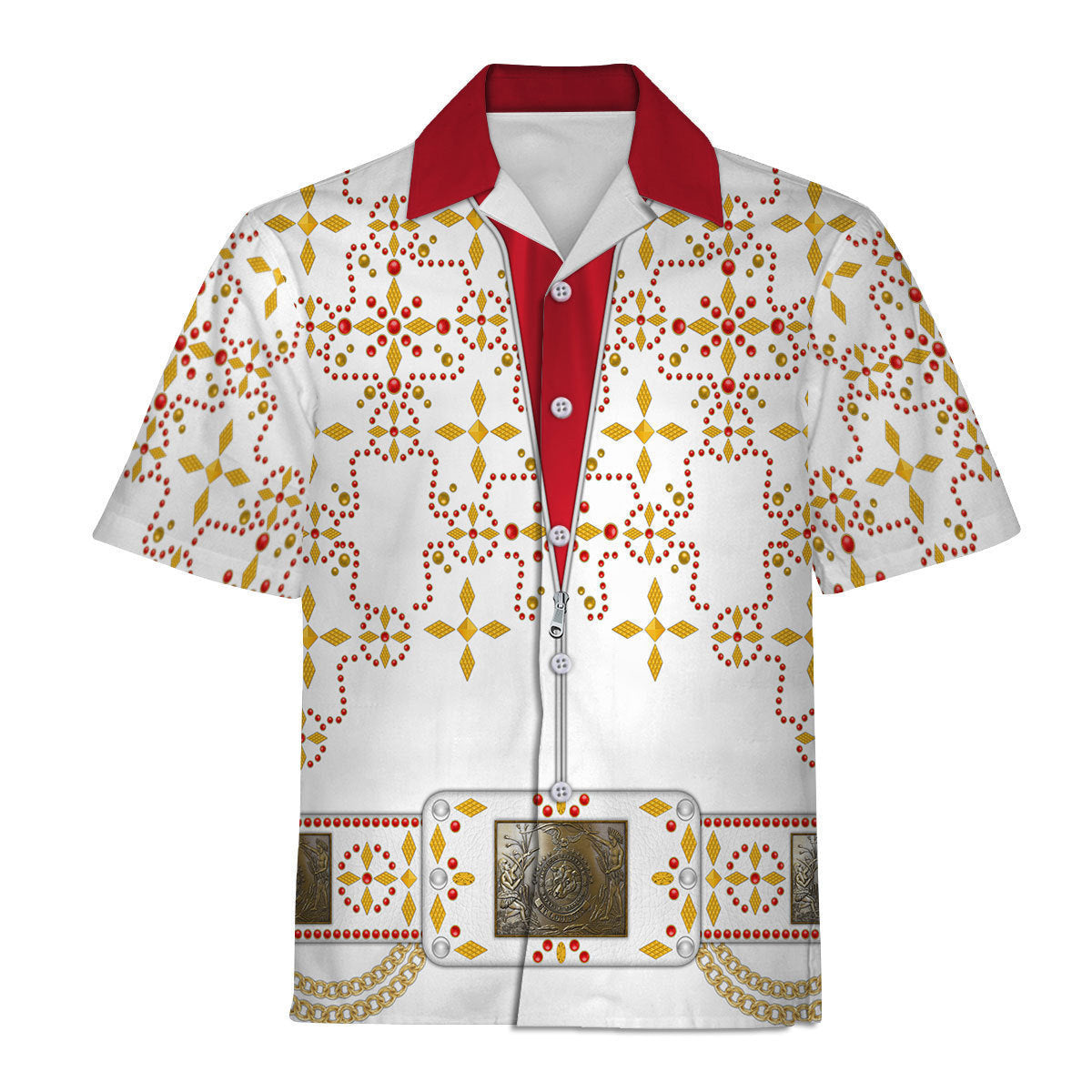Elvis White Conquistador Jumpsuit Costume Hoodie Sweatshirt T-Shirt Tracksuit