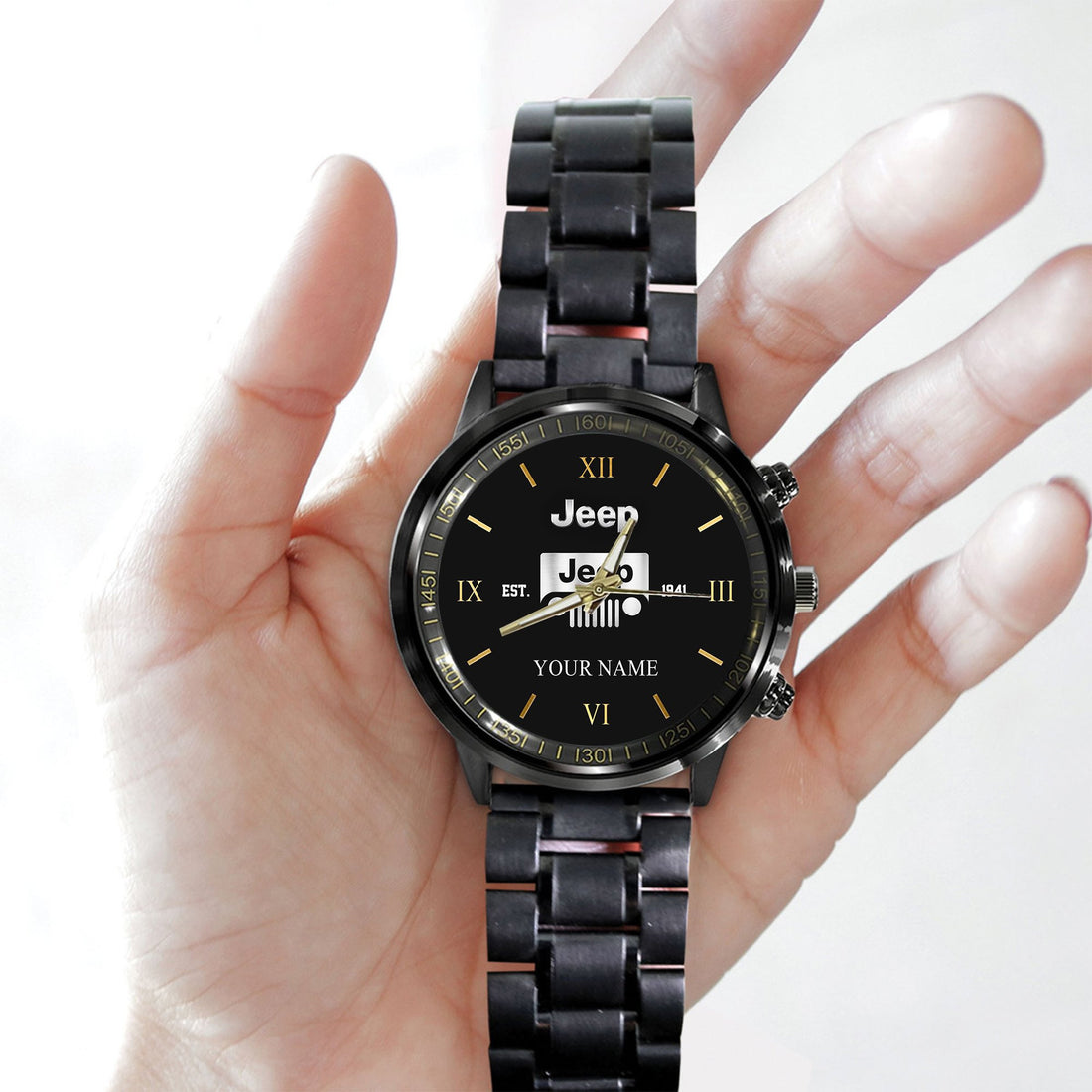 JP Personalized Black Hand Watch for fan-Limited Edition