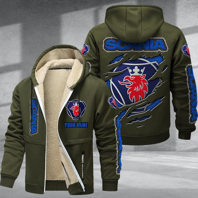 SCN DMTZ0061 Hoodie Zip Velvet Coat