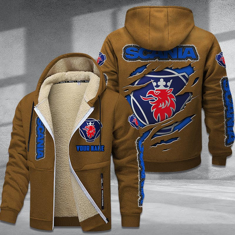 SCN DMTZ0061 Hoodie Zip Velvet Coat