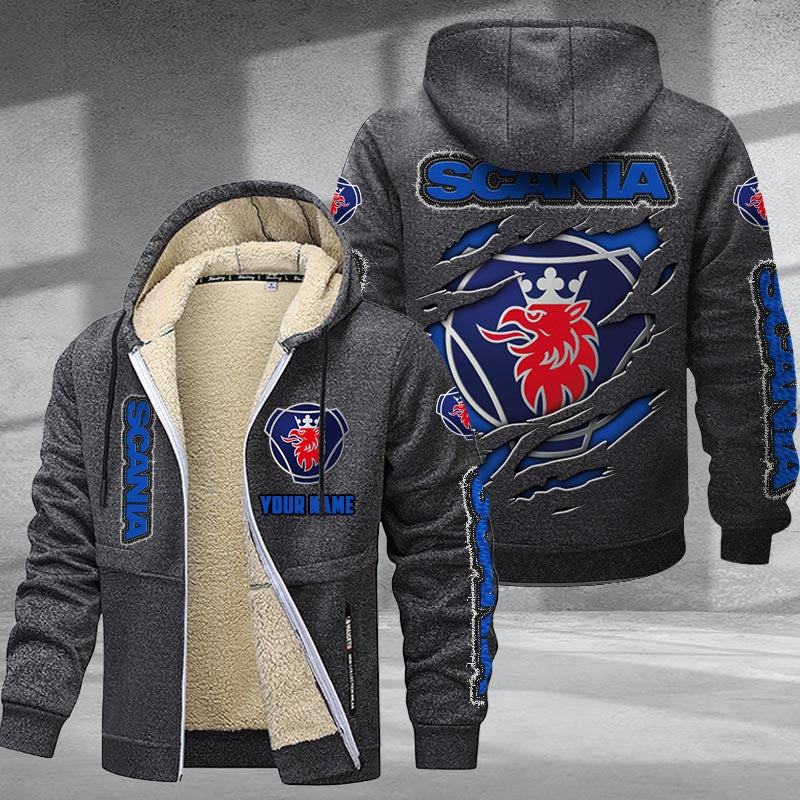 SCN DMTZ0061 Hoodie Zip Velvet Coat