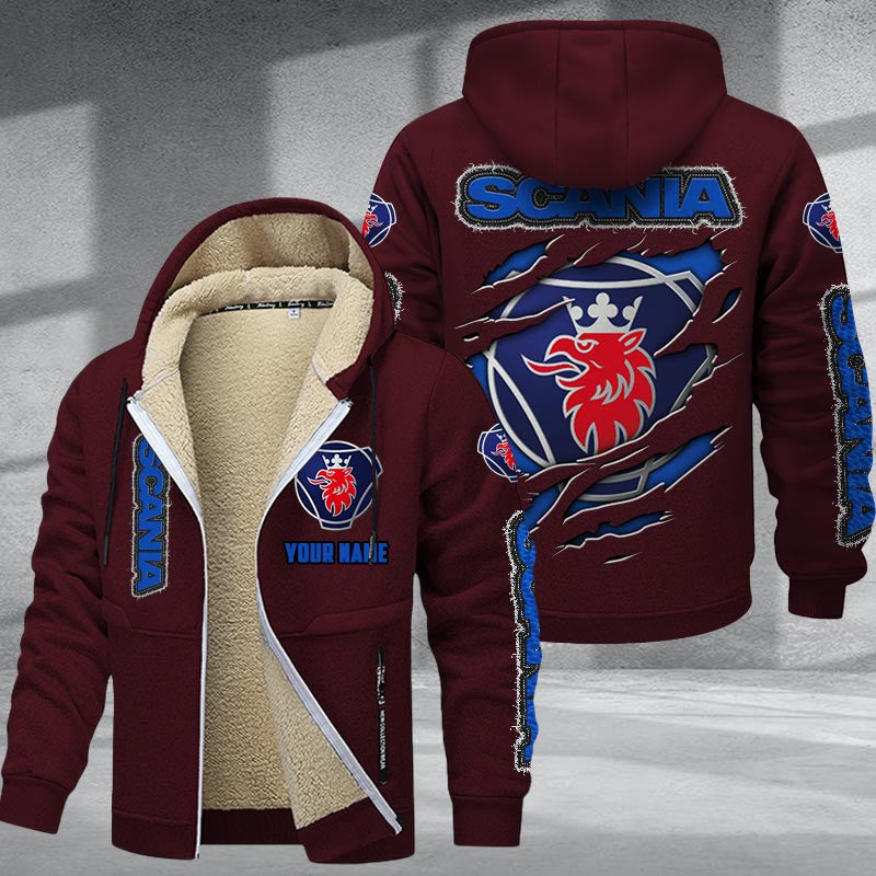 SCN DMTZ0061 Hoodie Zip Velvet Coat