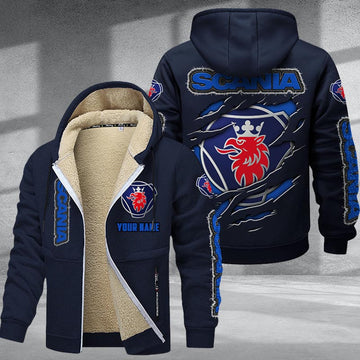 SCN DMTZ0061 Hoodie Zip Velvet Coat