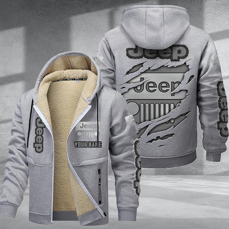 Jeep DMTZ0035 Hoodie Zip Velvet Coat