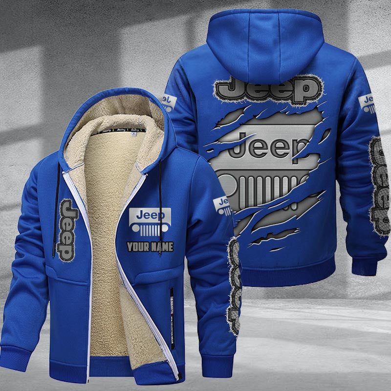 Jeep DMTZ0035 Hoodie Zip Velvet Coat
