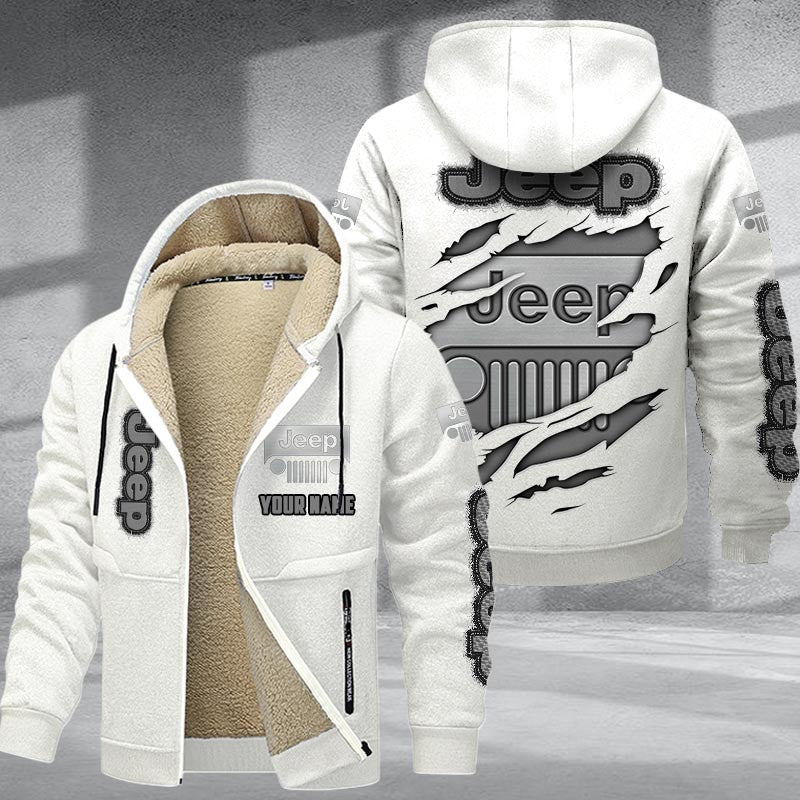 Jeep DMTZ0035 Hoodie Zip Velvet Coat